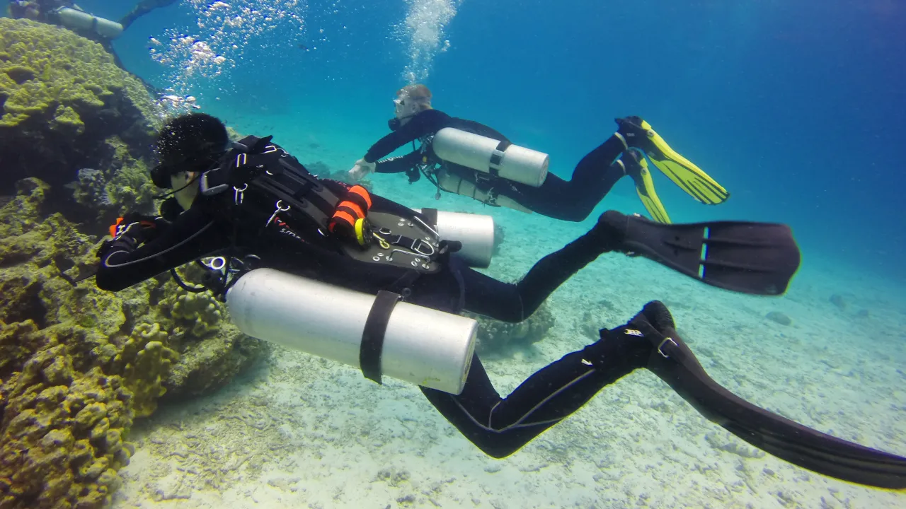 Sidemount Diving Course Phuket With 2 Students