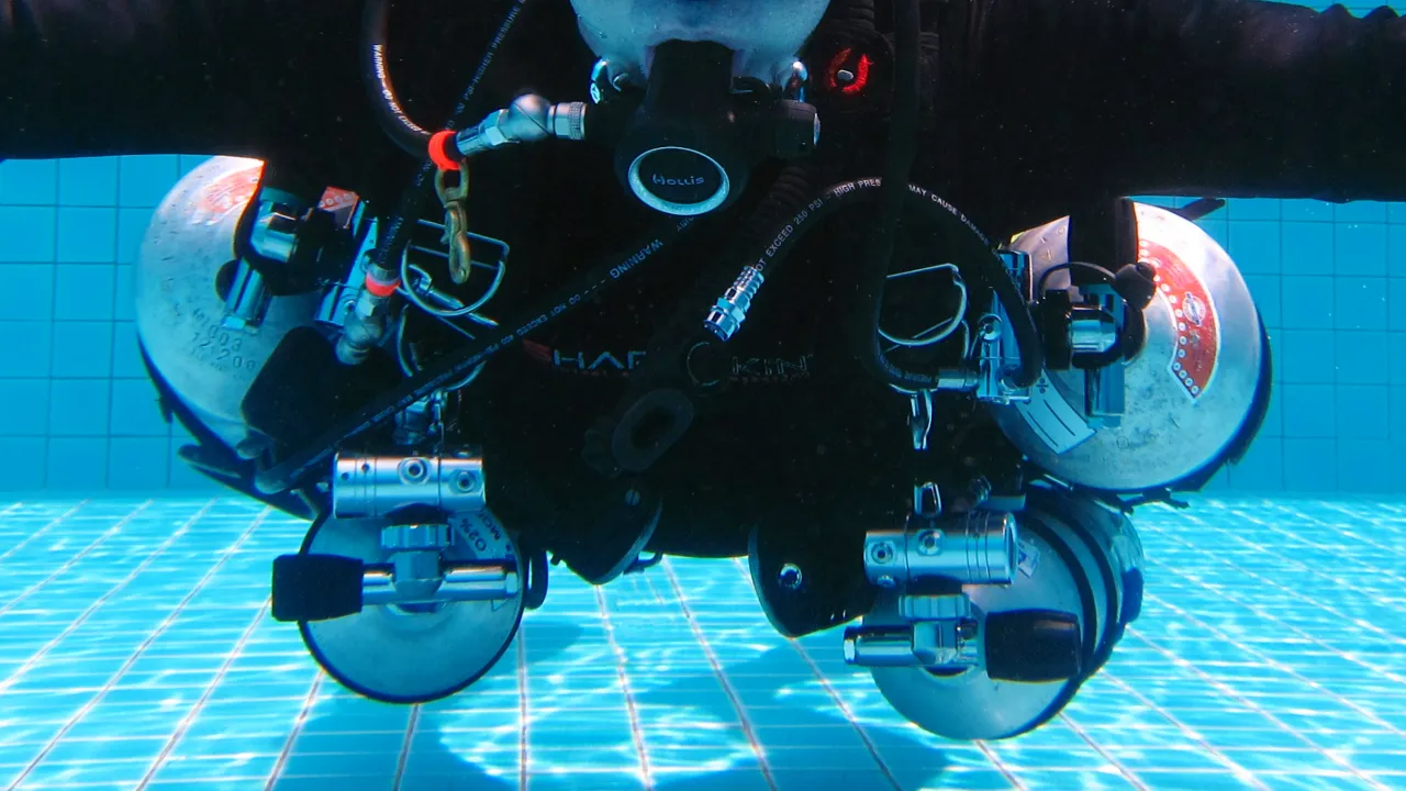 Student on Tec Sidemount Diving Course Phuket